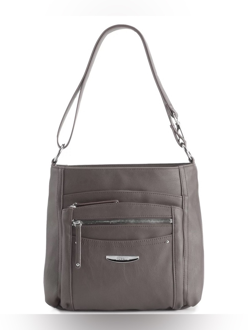 Rosetti Shane Large Crossbody Bag Gray With Adjustable Strap 9.5”x9.5”x3.5” GUC